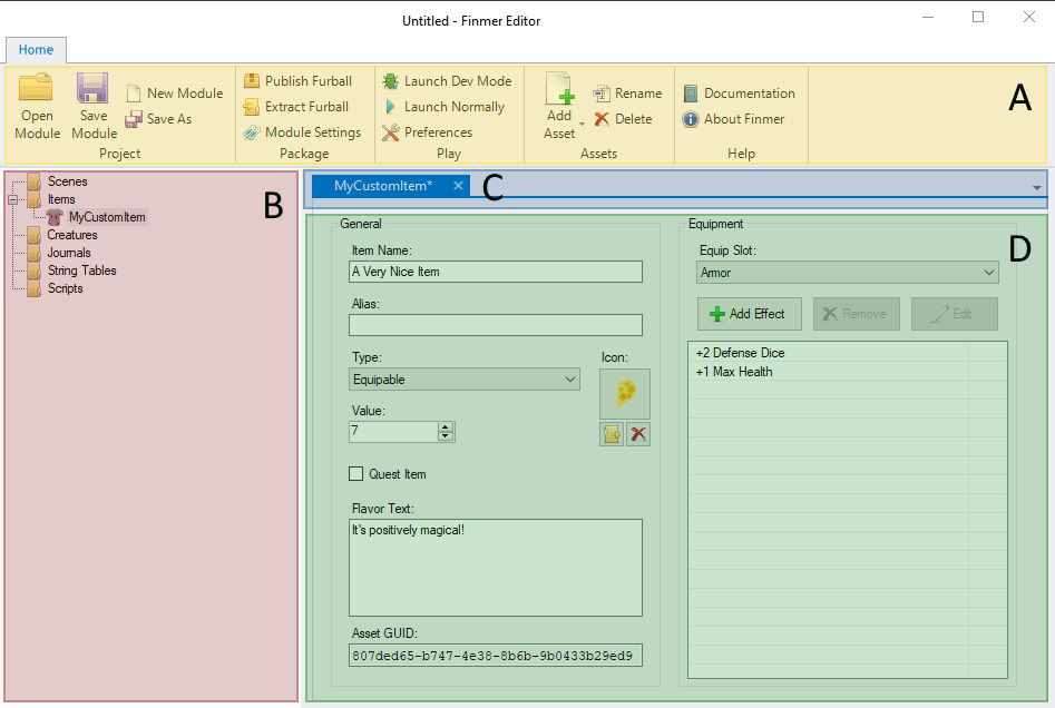 Editor window layout